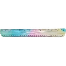Regla de dibujo colorida transparente plegable Reglas flexibles flexibles para uso estudiantil 30 cm, escala de precisión recta plegable