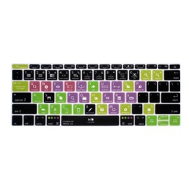 HRH Ableton Live Hotkey Silicone Keyboard Cover Skin for MacBook Pro 13" A1708 A1988 No Touch Bar 2018 2017 2016 Release and for MacBook 12" A1534 (2015)&A1931(2018) USA Layout Protective Skin