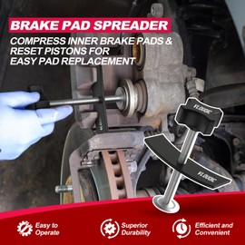 Brake Caliper Compression Tool, Heavy Duty Brake Pad Spreader Tool, caliper piston compressor tool for Compressing Inner Pad, Disc Brake Pad Spreader Tool Suitable for Most Cars and Light Trucks