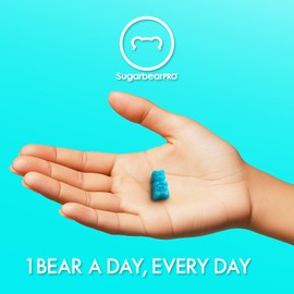 SugarbearPro Sugarbear Hair Vitamin Gummy 2 Month Supply Extra Strength Biotin 6000mcg, Growth for Men & Women, Vegan Vitamin B12, MSM, Inositol, Omega 3, Elderberry, Certified Kosher, Halal, Cruelty-Free