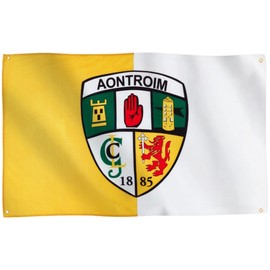 Runesol Antrim Flag, 91x152cm, 3ft x 5ft, 4 Grommets, Eyelet In Every Corner, British Regional Flag, Premium Flags, Inside, Outside, Banner, Vivid Colours