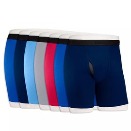 Fruit of the Loom Men's Boxer Briefs Assorted Colors 7-Pack Signature Coolzone Fly Medium