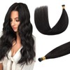 DOORES I Tip Hair Extensions Human Hair, Natural Black 50g/100s