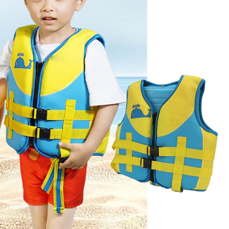 Kids Buoyancy Vest Adjustable Double Belt Design Safe Children Floating