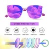 Aofalbe Kids Sunglasses, Sunglasses for Kids Children, Mirrored Flexible Sunglasses
