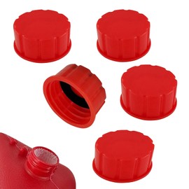 Fesasn 5 Gallon Gas Can Cap Replacement, for Most 1/2/3/5 Gallon Gas Cans, Portable Gas Tank Lid for 5+ Gallon Plastic and Metal Gas Cans, Includes Spout Replacement old Style (Pack of 5)