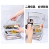 FLORPERRY Transparent Makeup Pouch, Double Layer, Cosmetic Storage Box, Makeup