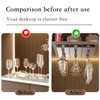 Vaisoeny Wine Glass Holder - 2 Pack Under Cabinet Translucent