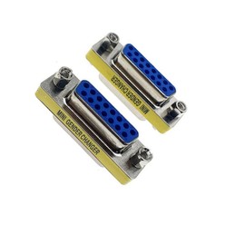 LuoQiuFa 2 Pack Rs232 Serial Cable 15 Pin DB15 Female to FemaleGender Changer Coupler Adapter Connector