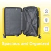 Premium 3-Piece Lemon Yellow ABS Luggage Set 20\" 24\" 28\"