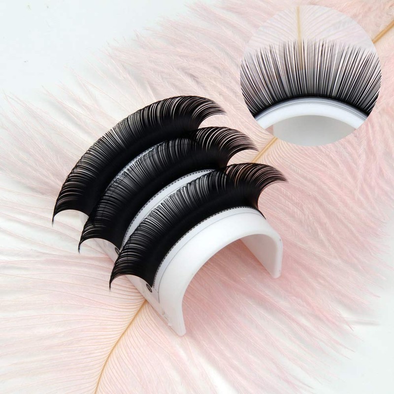 .15 Ellipse Eyelash Extensions Matte Black Flat Lashes 17mm 20mm