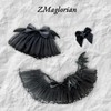 ZMaglorian Dress and Bow for Plush Toy, Black Witch Costume