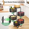 SAYZH Fruit Vegetable Basket for Kitchen, Rotating Storage Rack, 5