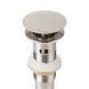 Brushed Nickel Pop Up Sink Drain with Overflow, Bathroom Faucet