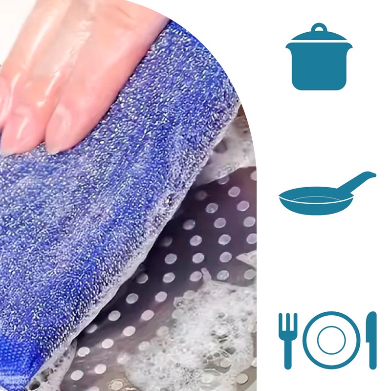 MAYA 4 x Stainless Steel Kitchen Sponge for Kitchen and