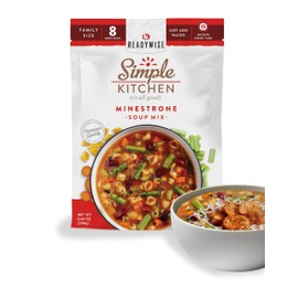 READYWISE - Simple Kitchen, Minestrone - Soup Mix, 8 Servings, Pack of 6, Family Size, MRE, Freeze Dried Food, Ready To Eat Meals, Hiking & Backpacking Food, Pasta, Soup for Family