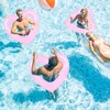 Whaline 3Pcs Inflatable Heart Pool Float Pink Swim Heart Shaped