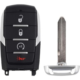 TOP-VIGOR Keyless Entry Remote Control Car Key Fob Replacement Compatible with Dodge Ram 1500 2019 2020 2021 2022 4A Chip, 433.92Mhz 4 Button for OHT-4882056 68442907 68291689