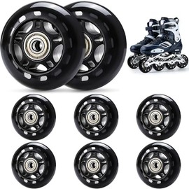 TOBWOLF 8 ruedas de hoja de rodillo de 70 mm, 82 A, 76 mm, 84 A, ruedas de patinaje en línea, repuesto con rodamientos ABEC 7