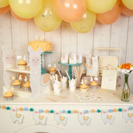 Neviti 776292 Llama Love Napkin-16 Pack Paper Napkin, Pastel Multi, 15.5 x 13.5 x 0.1