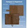 APTMAPT Smart Passport Holder Works with Apple Find My, Leather