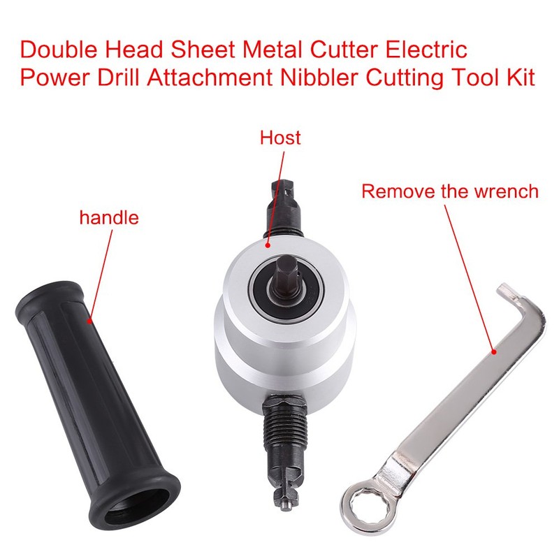 Denash Sheet Metal Cutter, Drill Cutter Attachment, Electric Drill Nipper,
