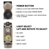 NOBUHIRO Tactical Helmet Light with 4 Accessories, Strobe/Constant Red/Blue/White/IR Lights