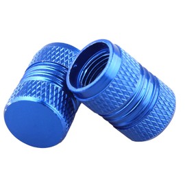 Futheda 8 Pcs Aluminum Alloy Car Tyre Dust Caps Universal Car Metal Valve Caps Car Accessories Blue