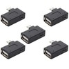 5 Pack Micro USB OTG Adapter, tunghey 2-in-1 Powered Micro