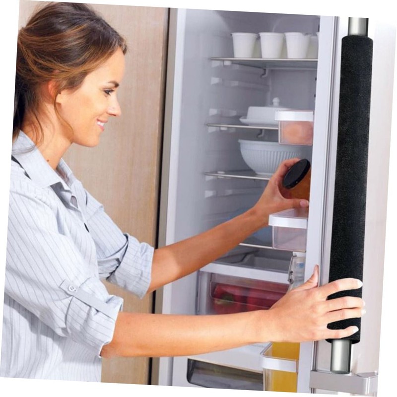 TEHAUX 2Pcs Nonslip Refrigerator Door Handle Covers Soft Washable Protective