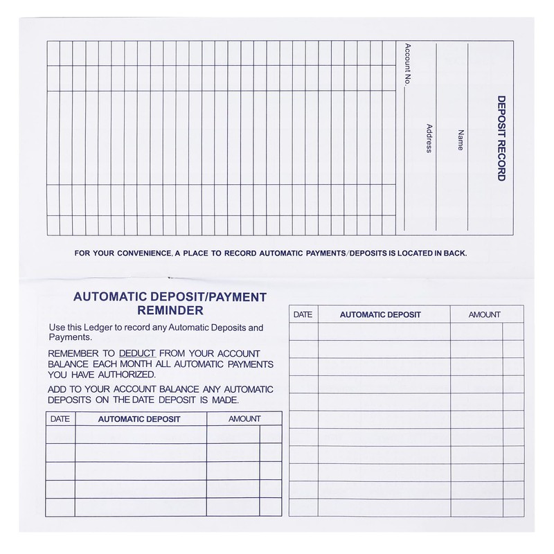 Larger Lines 20 Pack Checkbook Register, Check Registers for Personal