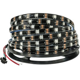 Tesfish WS2812B LED Strip IP65 Waterproof RGB LED Pixel Strip 5 m 5 V 5050 150 LEDs Black PCB Full Colour Individually Addressable Smart LED Light Strip for Advertising Decoration DIY Projects