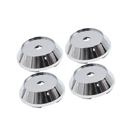 A ABSOPRO 4pcs 65mm Dia 5 Clips Car Wheel Tyre Center Hub Caps Covers Protector Chrome Item Replacement