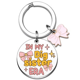 Wrpixe Big Sister Gifts for Girls Cute Sister Keychain Sisters Birthday Gift for Women Girls Adult Mothers Day Gift for Sisters Teen Friendship Stuff