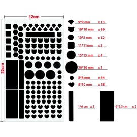 Kaiheng 2 x Light Blocking Stickers, LED Light Dimming Stickers, Dimming Light 80% ~ 100% Blackout Sticker for Electronics, TV, Router, Watches with 1 x Tweezers (White and Black)
