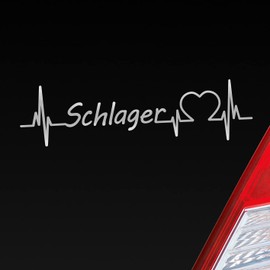 Hellweg Druckerei Car Sticker Schlager Pulse Heartbeat Fun Sticker Rear Window Sticker Car Sticker
