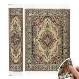iLAND Miniature Dollhouse Accessories of Woven Dollhouse Rug 9.5” x 6” 9.2" x 1.8" for Dollhouse Furniture on 1/12 Scale and Dolls 3” - 12” (2pcs Admiration)