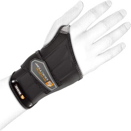 ShockDoctor ShockDoctor Erwachsene Handgelenkschützer Handgelenkbandage mit 1 Strap Schoner, Black, Left Medium (6-6.75'/15-17cm)