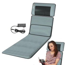 NORT Full Body Electric Massage Mat Cushion Back Massage Pad w/ Heat Vibration Timer