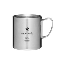 Homkeen Snow Peak Stainless Steel Vacuum Tumbler Double Wall 450ml for Camping Backpacking Trekking