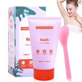 Bye Bye Bush Hair Removal Cream, 150 ml Depilation Cream, Intimate Area for Men, Women, Mild Natural Formula, Hair Removal Cream for Armpits, Legs, Intimate Area
