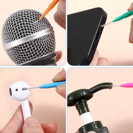 Ouligay 30pcs Shower Head Cleaning Tool - Shower Head Cleaner Picks & Shower Cleaner Unclogger Tool for Small Gaps and Holes - Includes 20 Small Cleaning Brushes & 10 Stainless Steel Picks