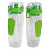 Fruit Infuser Water Bottle Anti Slip Grip Flip Top Lid