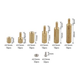 Generic ZDE 160pcs M2.5 Series Male Female Hex Column Brass Standoff Spacer Screws Nuts Assortment Kit with Storage Case Installation Accessories for Raspberry Pi 5 4 3B+ 3B Zero W