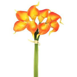 Vickerman 14'' Artificial Orange Calla Lily Bundle