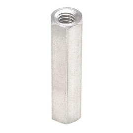 #6-32 Thread, 1/4 Hex x 3/8 Length, Brass Material, Zinc CLR Finish (100 PK)