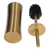 Toilet Brush Set Stainless Steel Gloden Space Saving Soft Durable