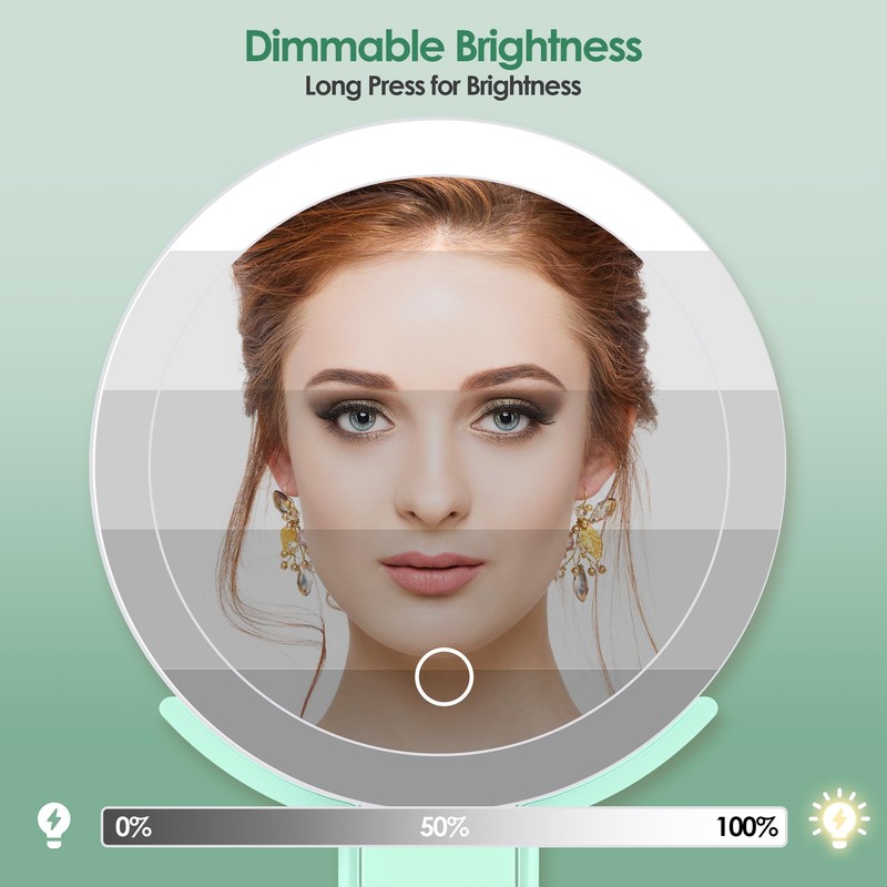MIYADIVA Magnifying Mirror with Light, Double Sided 30X/1X Lighted Travel