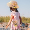 OPVXZAD Straw Hat and Small Bag Set Flower Visor Sun