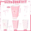 Sanixin 16 Pcs Pink Bow Popcorn Boxes Coquette Bowknot Popcorn
